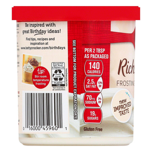 Betty Crocker Rich and Creamy Cream Cheese Frosting 453g sold by American Grocer in the UK