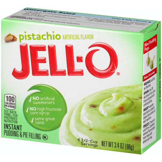 Jell-O Instant Pistachio Pudding & Pie Filling 96g I Pack OF 2 I (Best Before Date:-27/APR/2025)