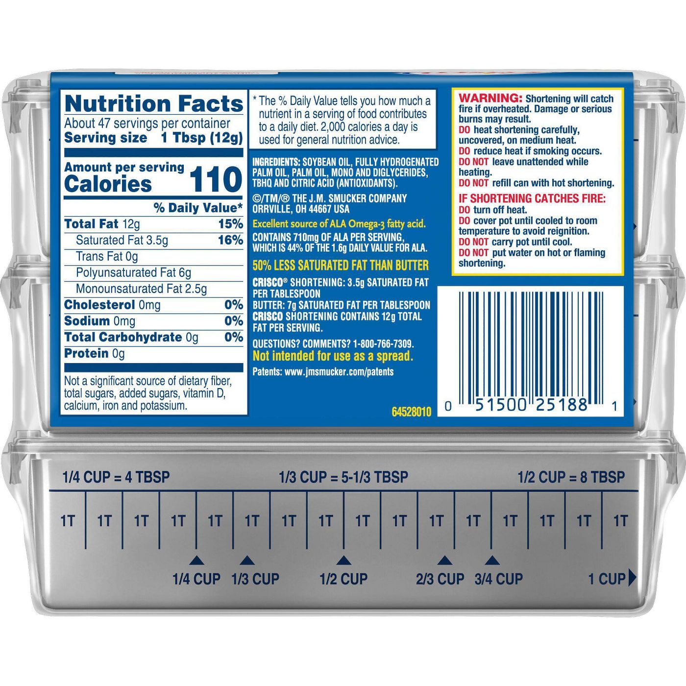 Crisco All Vegetable Shortening Sticks 567g sold by American grocer Uk