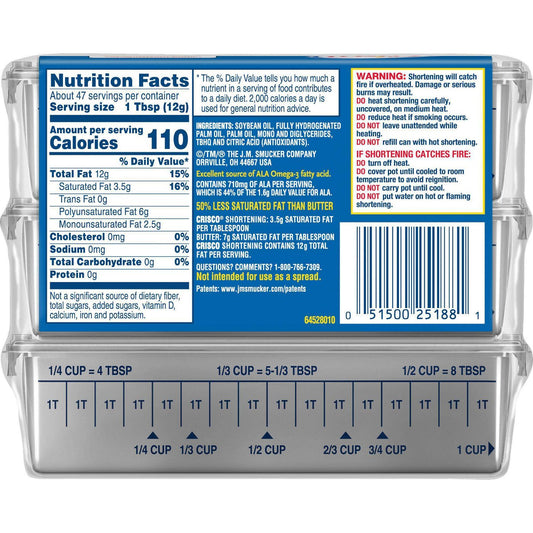 Crisco All Vegetable Shortening Sticks 567g sold by American grocer Uk