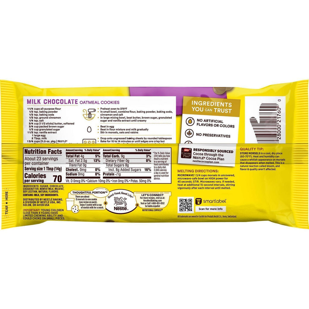 Nestle Toll House Milk Chocolate Morsels 326g (Best Before : 28 April 2026)