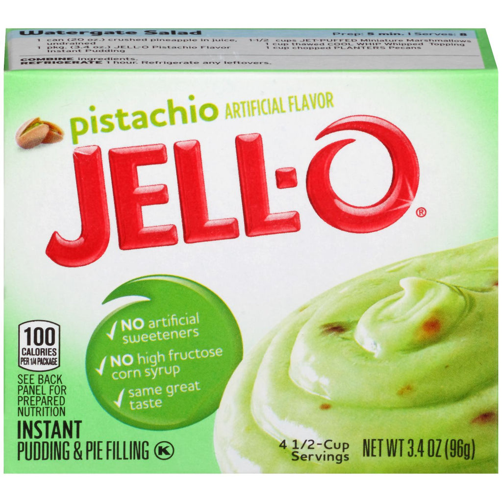 Jell-O Instant Pistachio Pudding & Pie Filling 96g Pack of 2 (Best Before : April 2026)