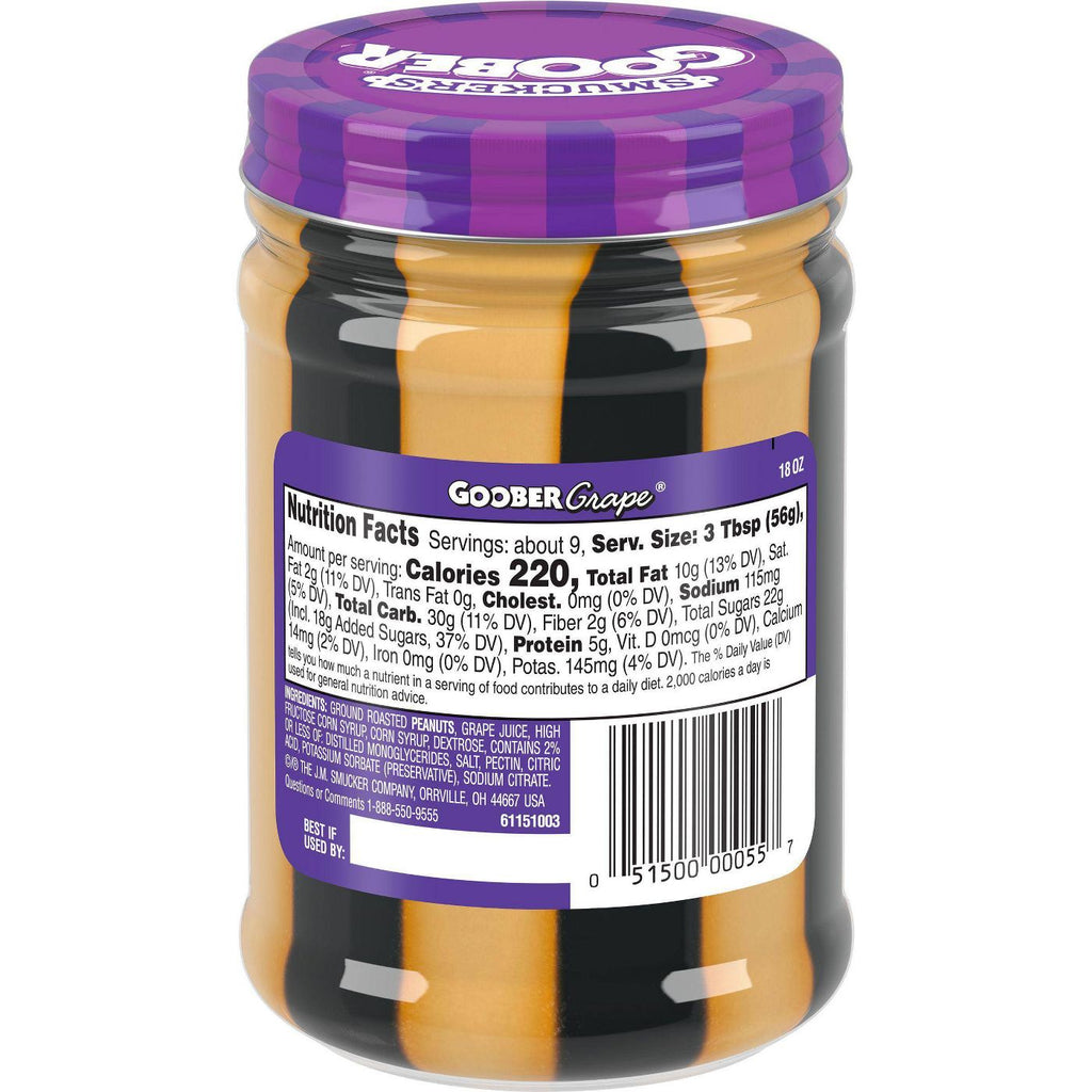 Smucker's Goober Grape Peanut Butter Jellies 510g (Best Before 06/2026)