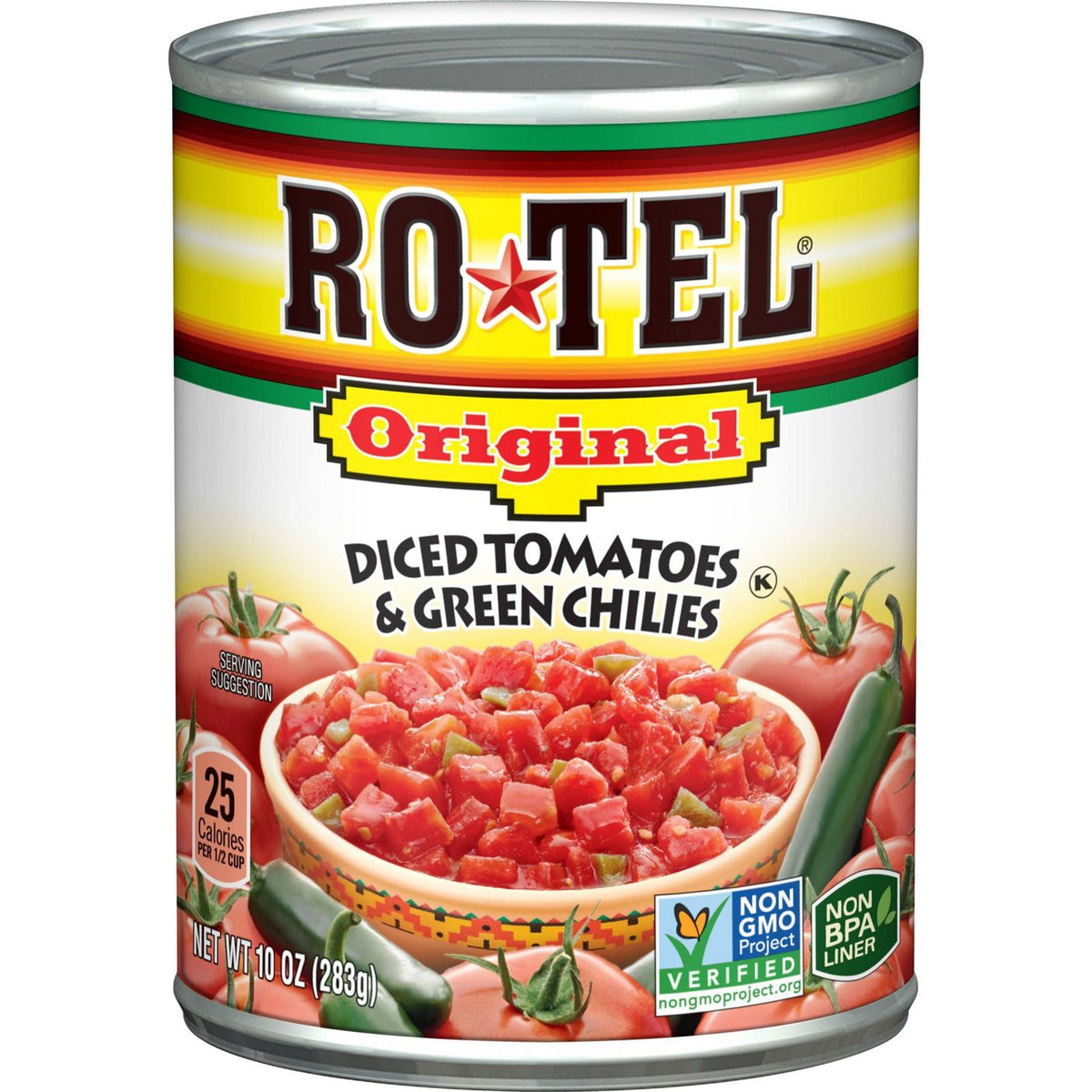 Ro-Tel Original Diced Tomatoes & Green Chilies 283g (Best Before Date September 2026 - Dented Tin)