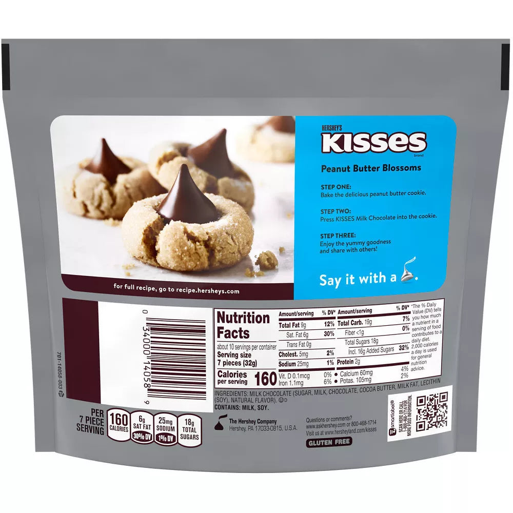Hershey's Milk Chocolate Kisses Candy 269g Share Pack