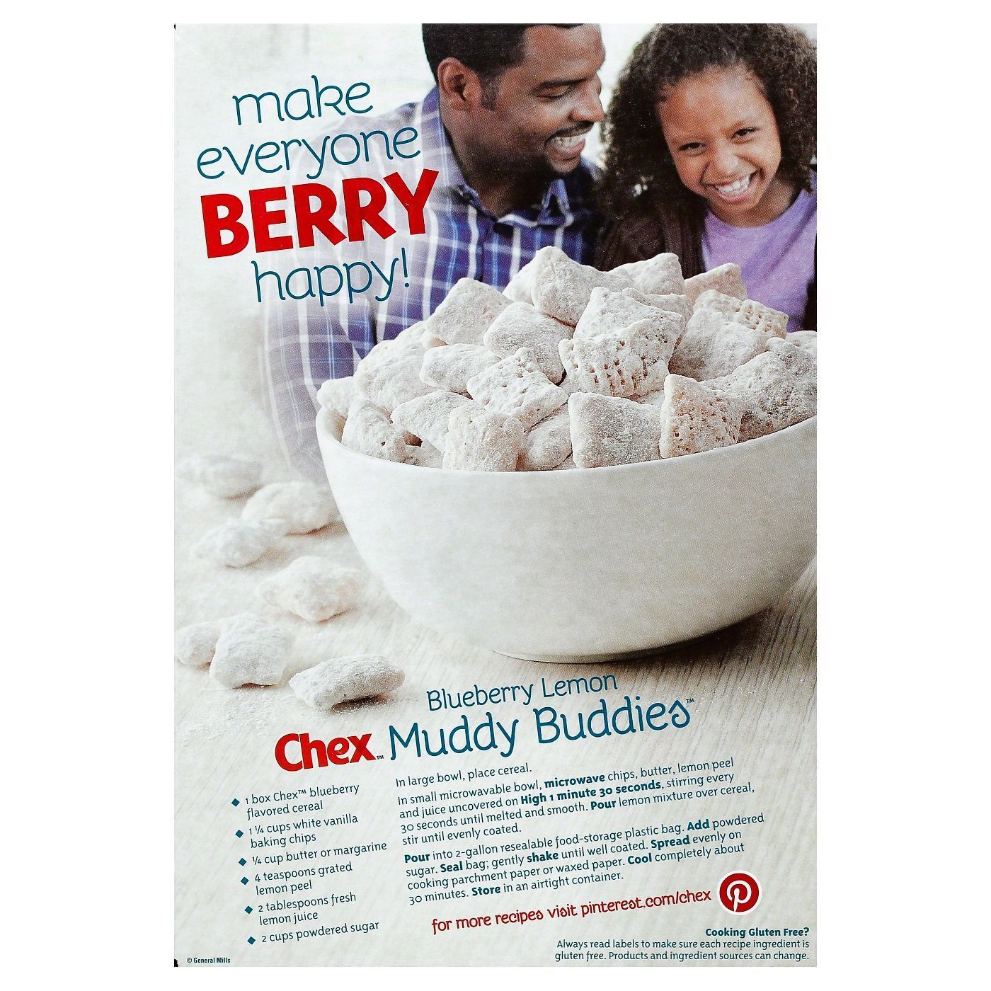 General Mills Blueberry Chex® Cereal has a very low fructose sugar content, a good source of calcium, and is loaded with all the essential vitamins and minerals.