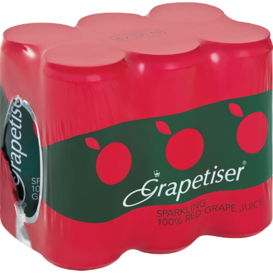 Grapetiser 100% Red Grape Juice Sparkling | 6 x 330ml Cans