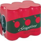 Grapetiser 100% Red Grape Juice Sparkling | 6 x 330ml Cans
