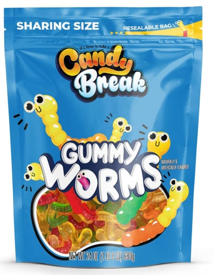 Candy Break Gummi Worms Bag 113g (Best Before : 15 April 2026)