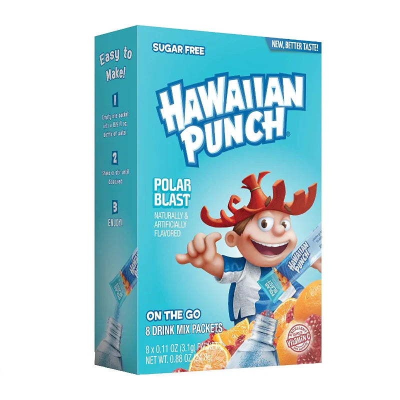 Singles To Go Hawaiian Punch Polar Blast Drink Mix 21.4g (8 Sticks)