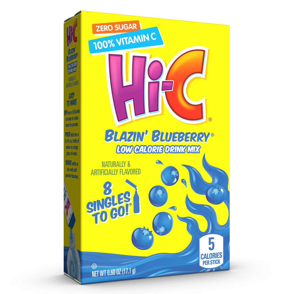 Singles To Go Hi-C Blazin' Blueberry Drink Mix 17.1g (6 Sticks)
