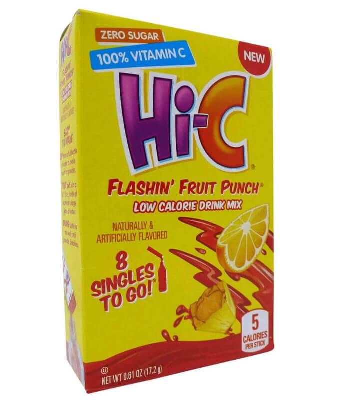 Singles To Go Hi-C Flashin' Fruit Punch Drink Mix 17.2g (6 Sticks)