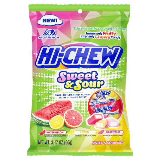 Hi-Chew Sweet & Sour Mix 90g (Watermelon, Grapefruit, Lemon) (Best Before : 11 March 2026)