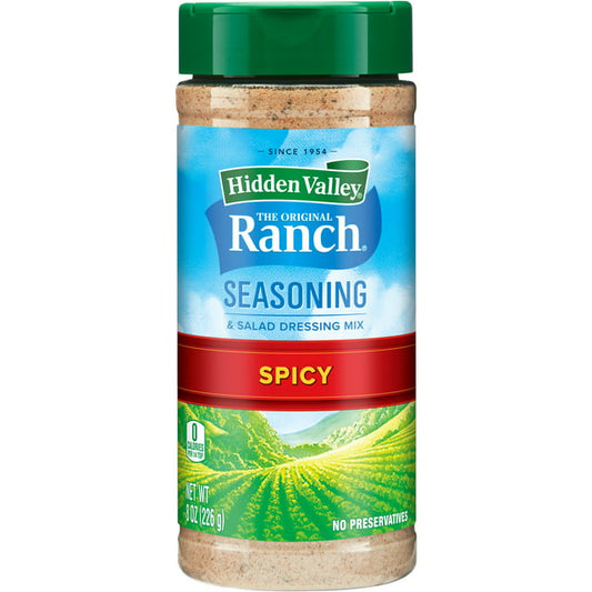 Hidden Valley Original Ranch SPICY Seasoning & Salad Dressing Mix 226g shaker (Best Before Date 15/01/2025)