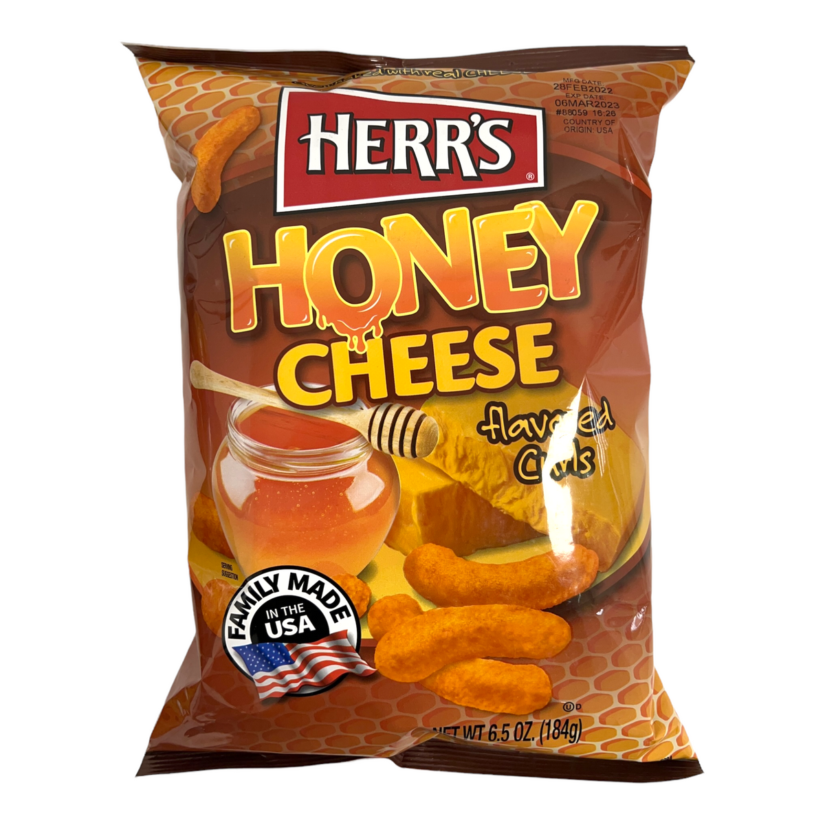 Herr's Honey Cheese Flavoured Curls 170g