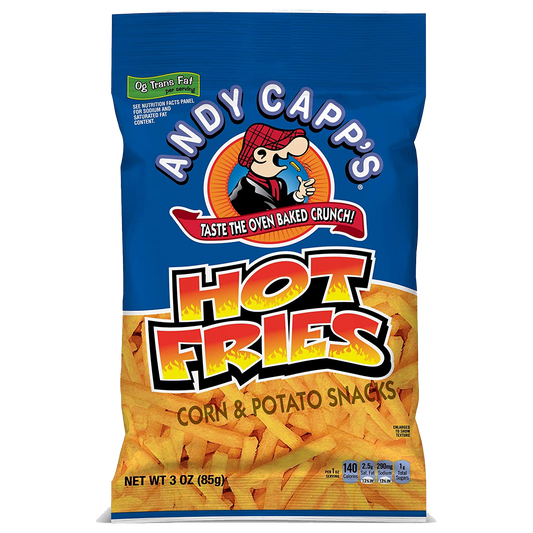 Andy Capp's Hot Fries Corn & Potato Snacks 85g sold by American Grocer in the UK