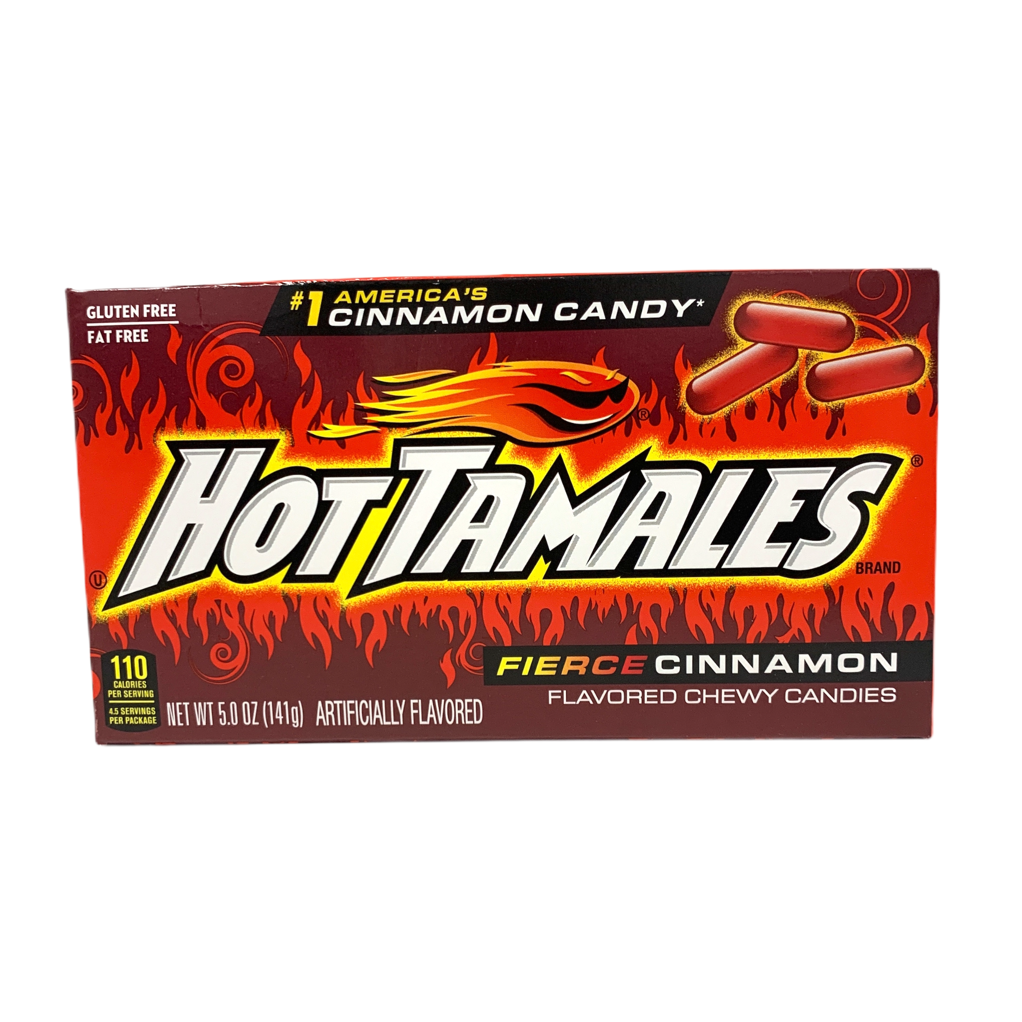 Hot Tamales Fierce Cinnamon Chewy Candy Box 141g (Best Before Date 04/2024)