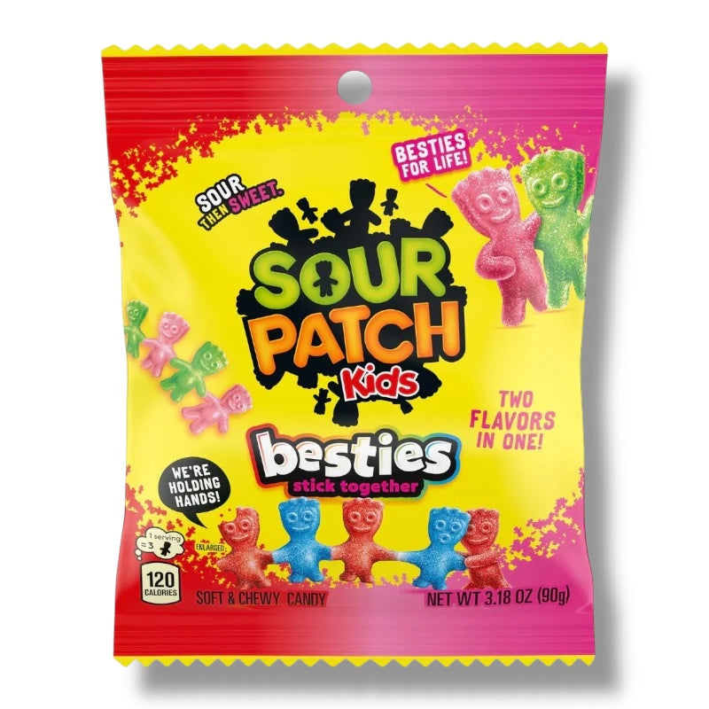 Sour Patch Kids Besties Soft & Chewy Candy Bag 90g