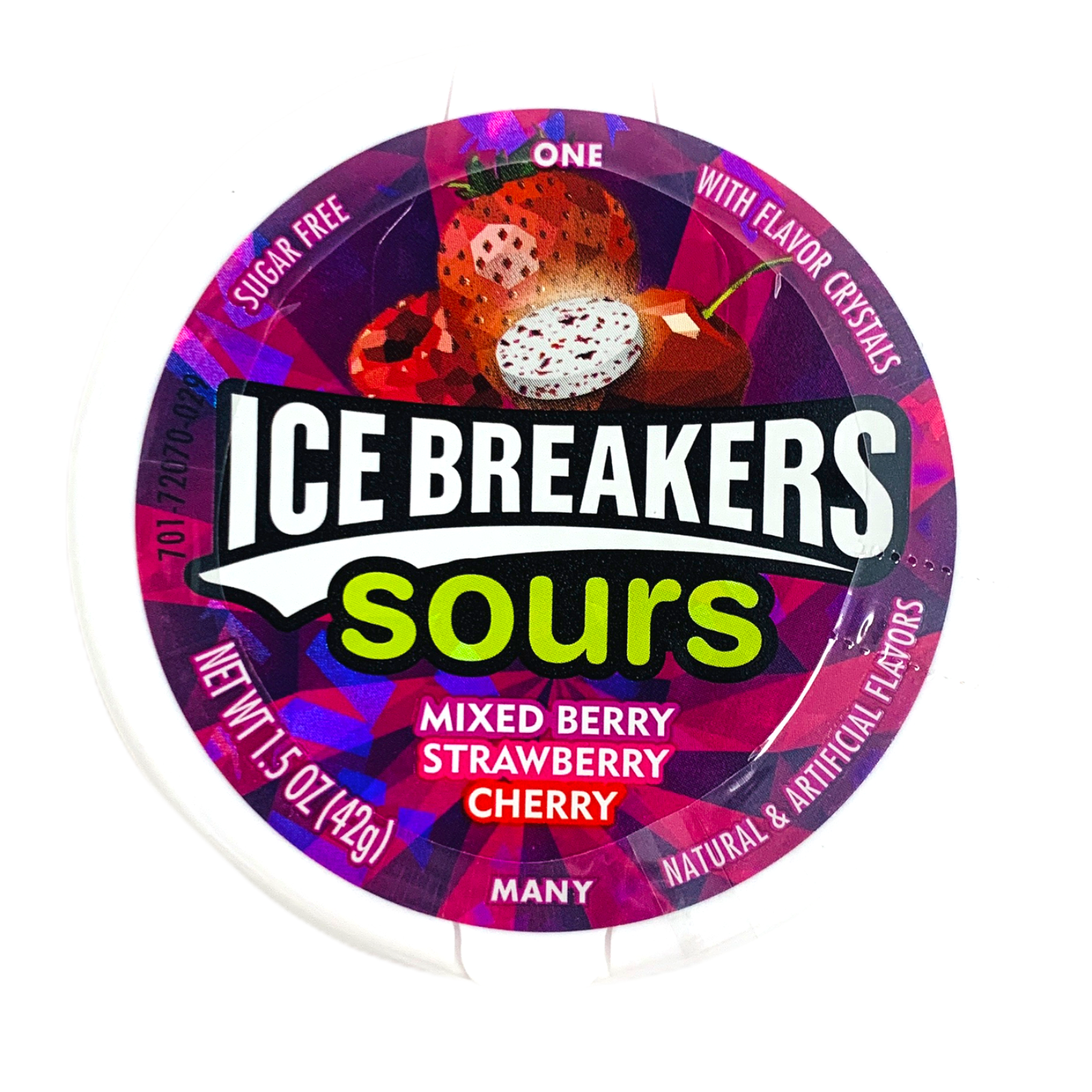 Ice Breakers Sours Mixed Berry/Strawberry/Cherry Sugar Free 42g (Pack of 8)