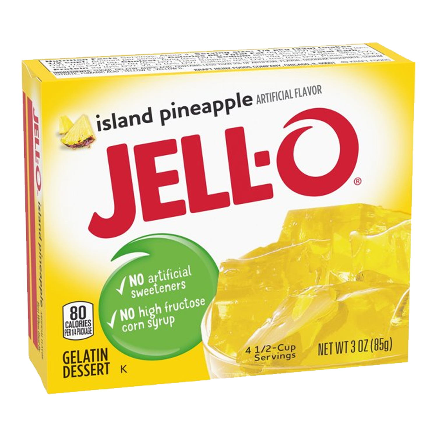 Jell-O Island Pineapple Gelatin Dessert Mix 85g