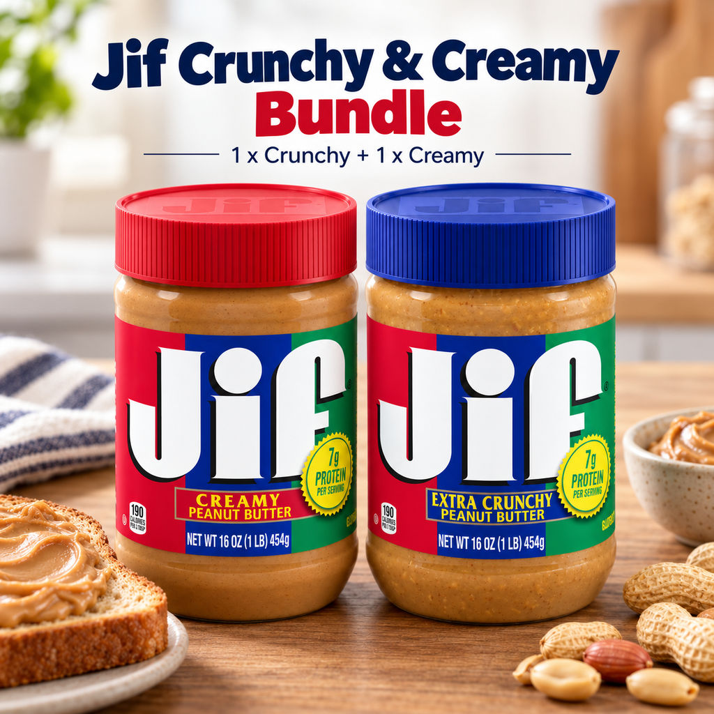Jif Crunchy & Creamy Bundle Deal | 1 x Crunchy & 1 x Creamy