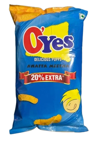 O'Yes Indian Puff Crisps 40g