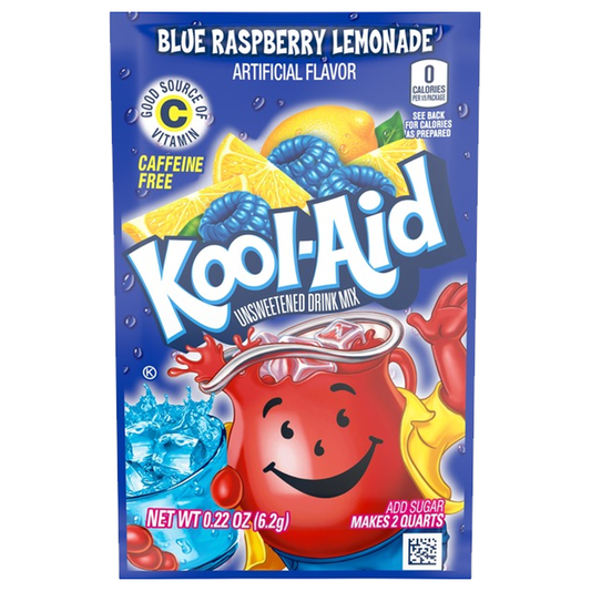 Kool-Aid Blue Raspberry Lemonade Unsweetened Drink Mix 6.2g (Best Before Date 01/01/2025)
