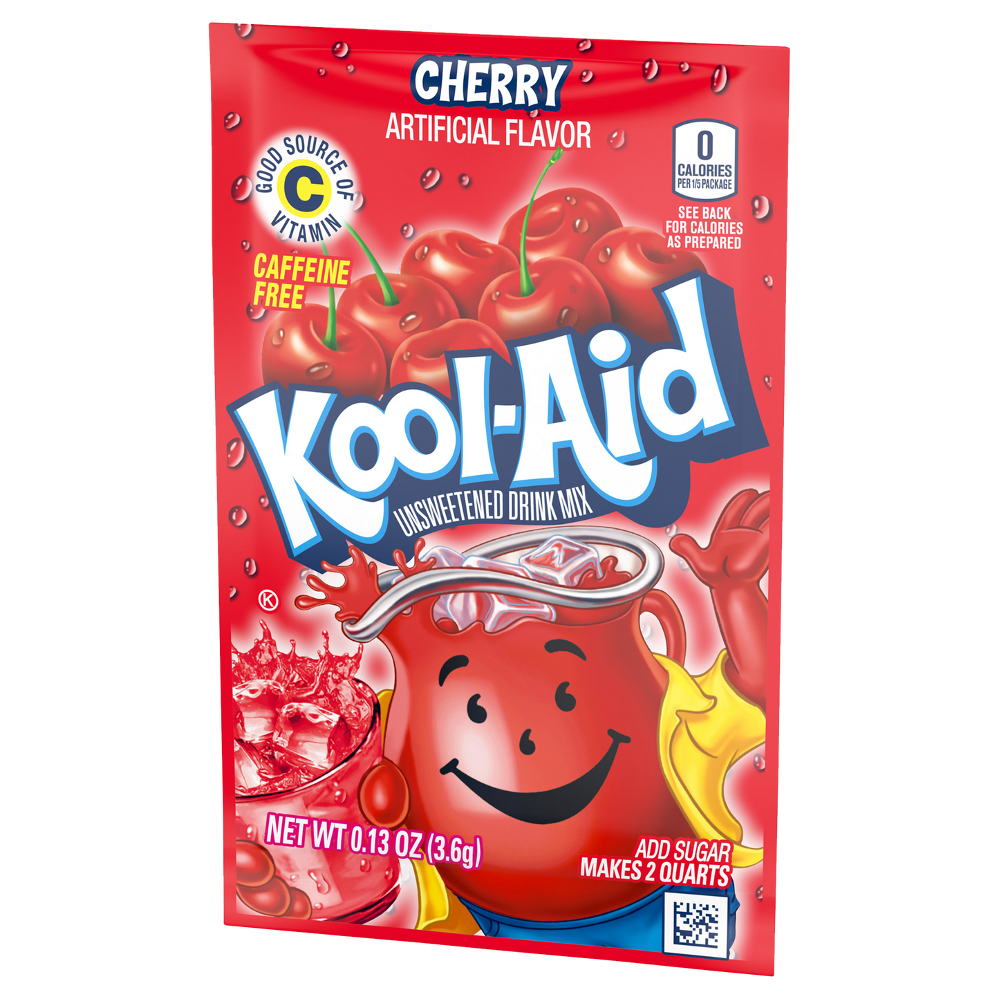Kool-Aid Cherry Unsweetened Drink Mix 3.6g (Pack of 6)