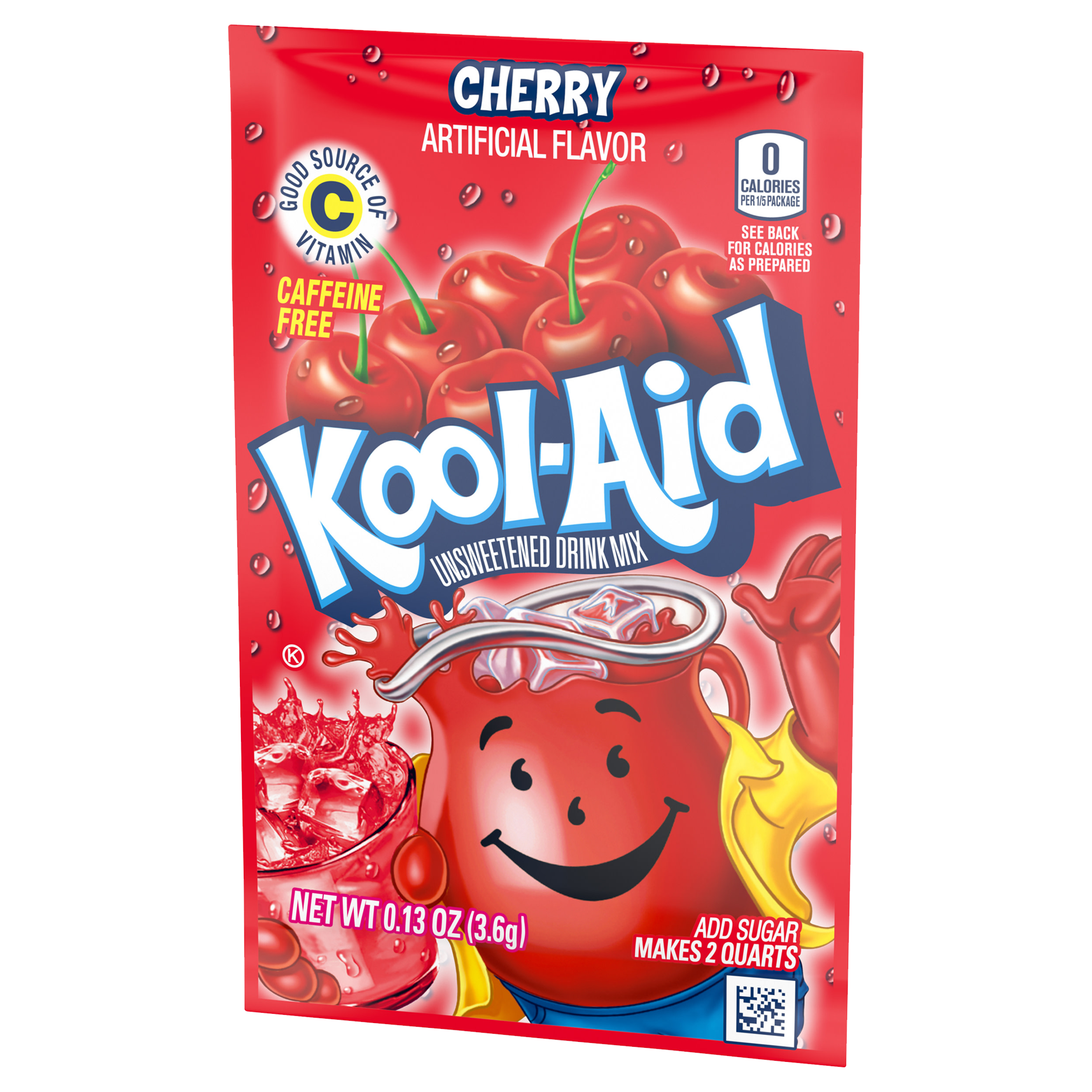Kool-Aid Cherry Unsweetened Drink Mix 3.6g (Pack of 6)