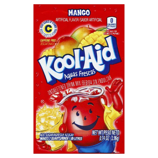 Kool-Aid Aguas Frescas Mango Unsweetened Drink Mix 3.96g (Pack of 6)(Best Before Date 03/01/2025)