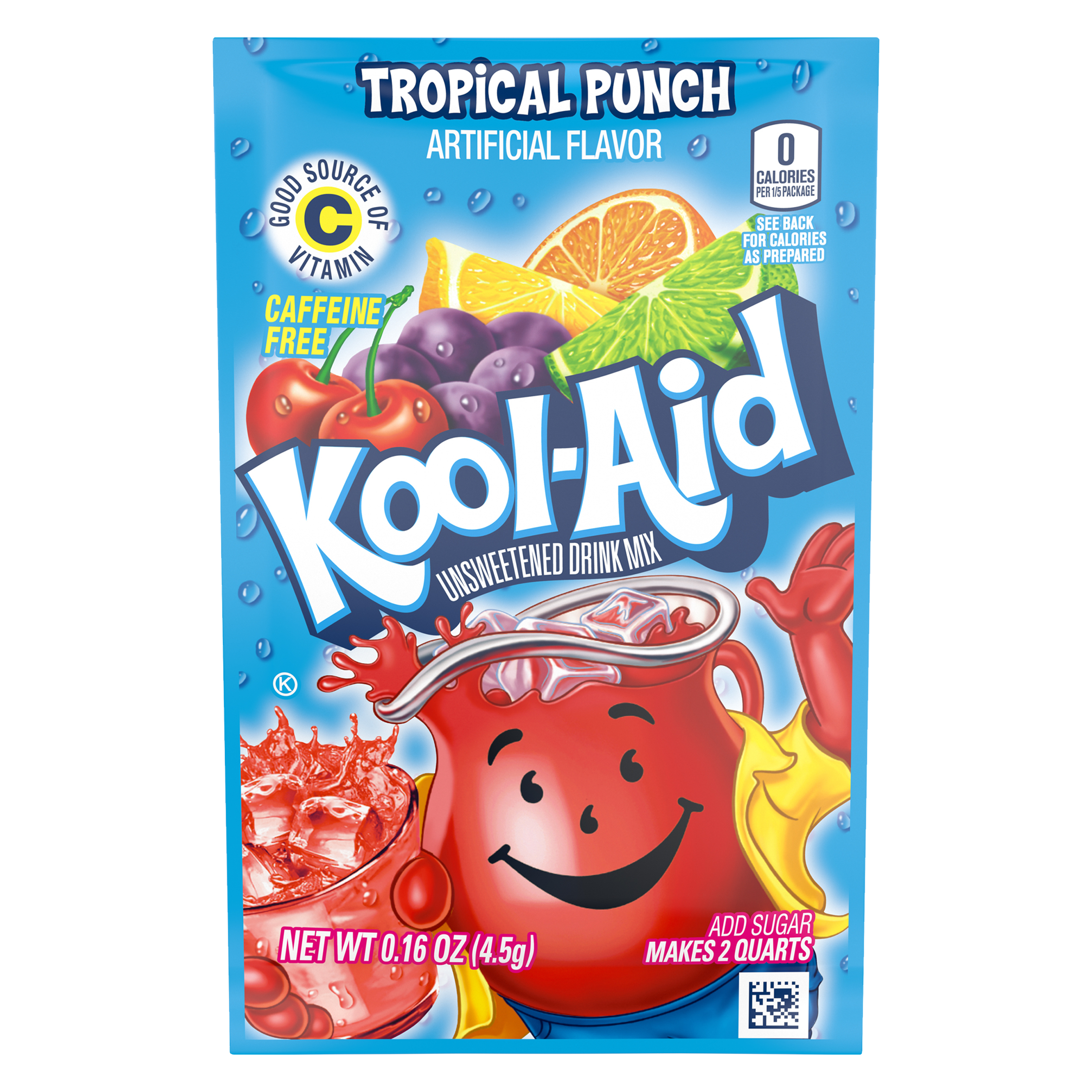 Kool-Aid Tropical Punch Unsweetened Drink Mix 4.5g (Pack of 6)