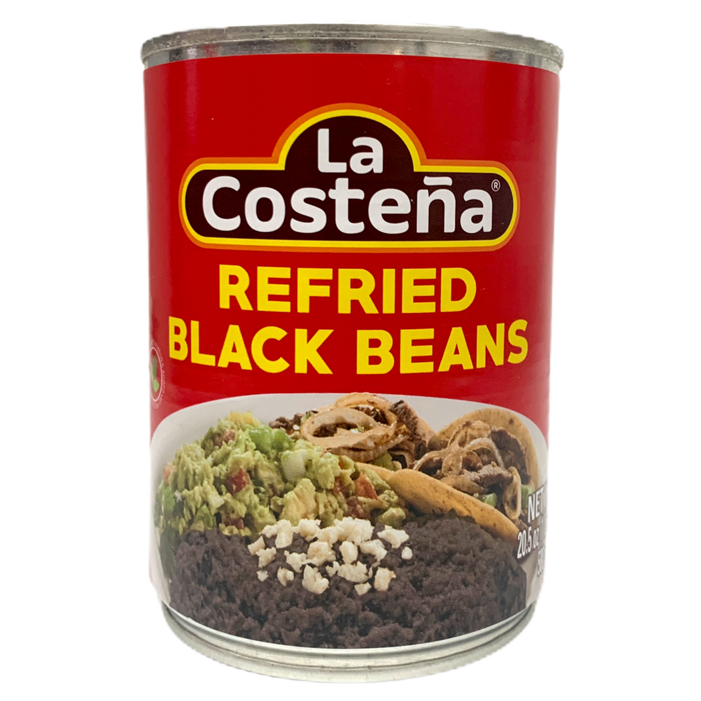 La Costena Refried Black Beans 580g (Dented Tin)