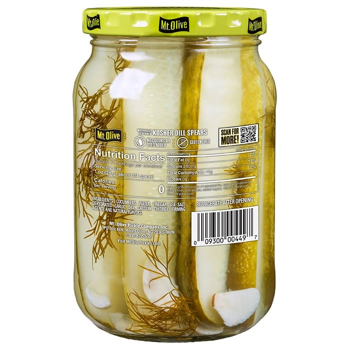 Mt. Olive Clearly Kosher Dill Spears 473ml