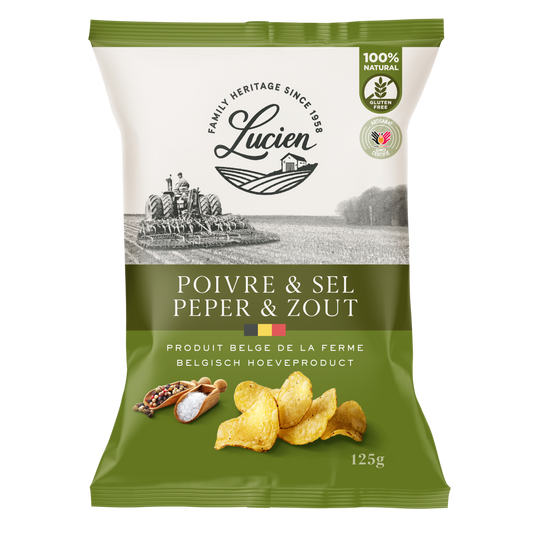 Lucien Belgian Farm's Chips 125g | Choose Your Flavour