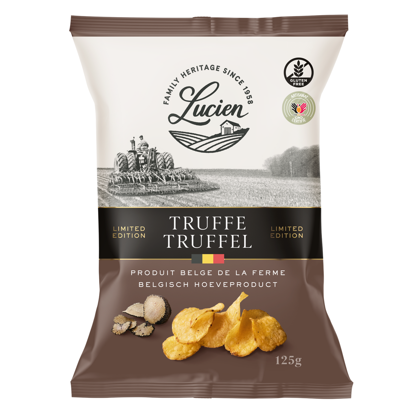 Lucien Belgian Farm's Chips 125g | Choose Your Flavour