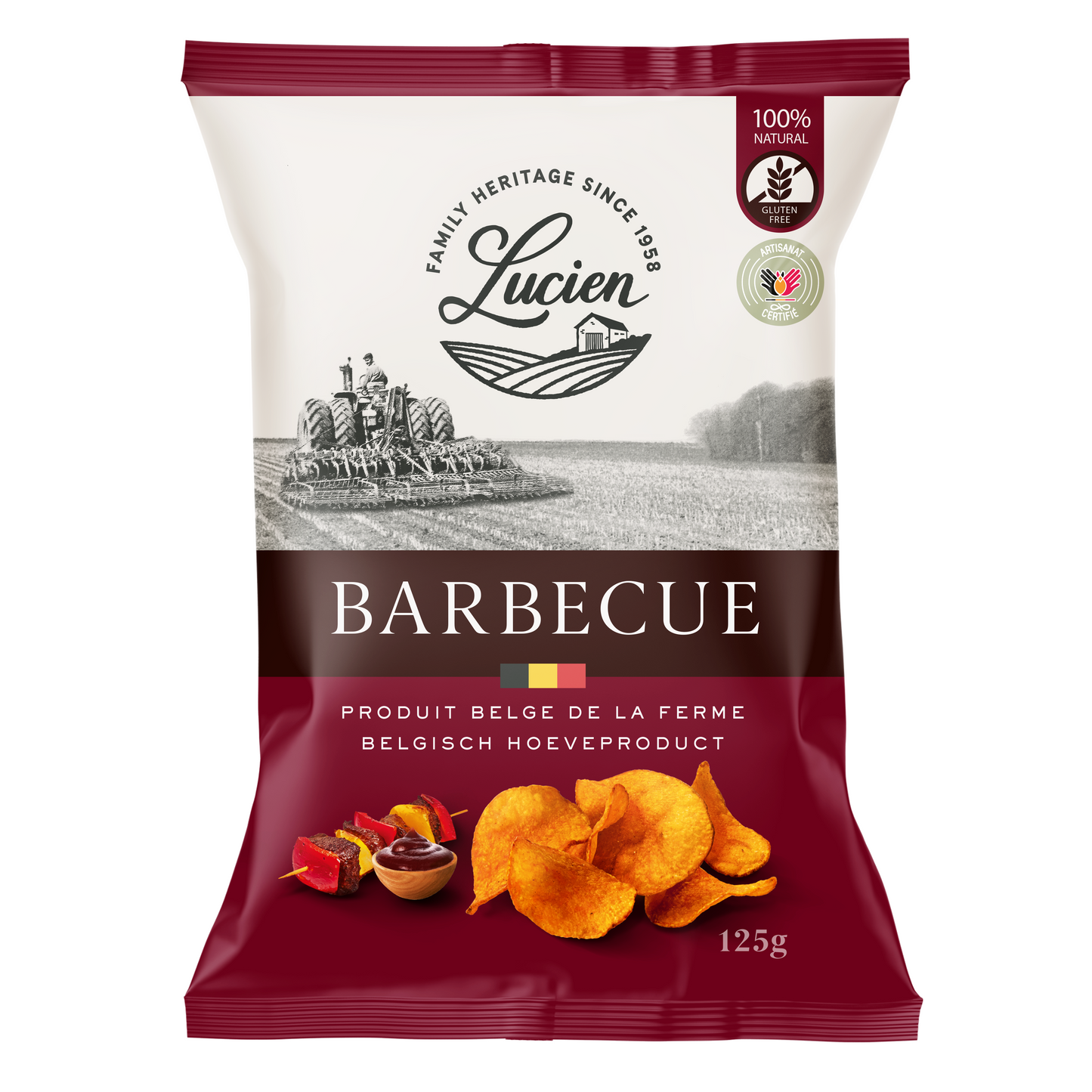 Lucien Belgian Farm's Chips 125g | Choose Your Flavour