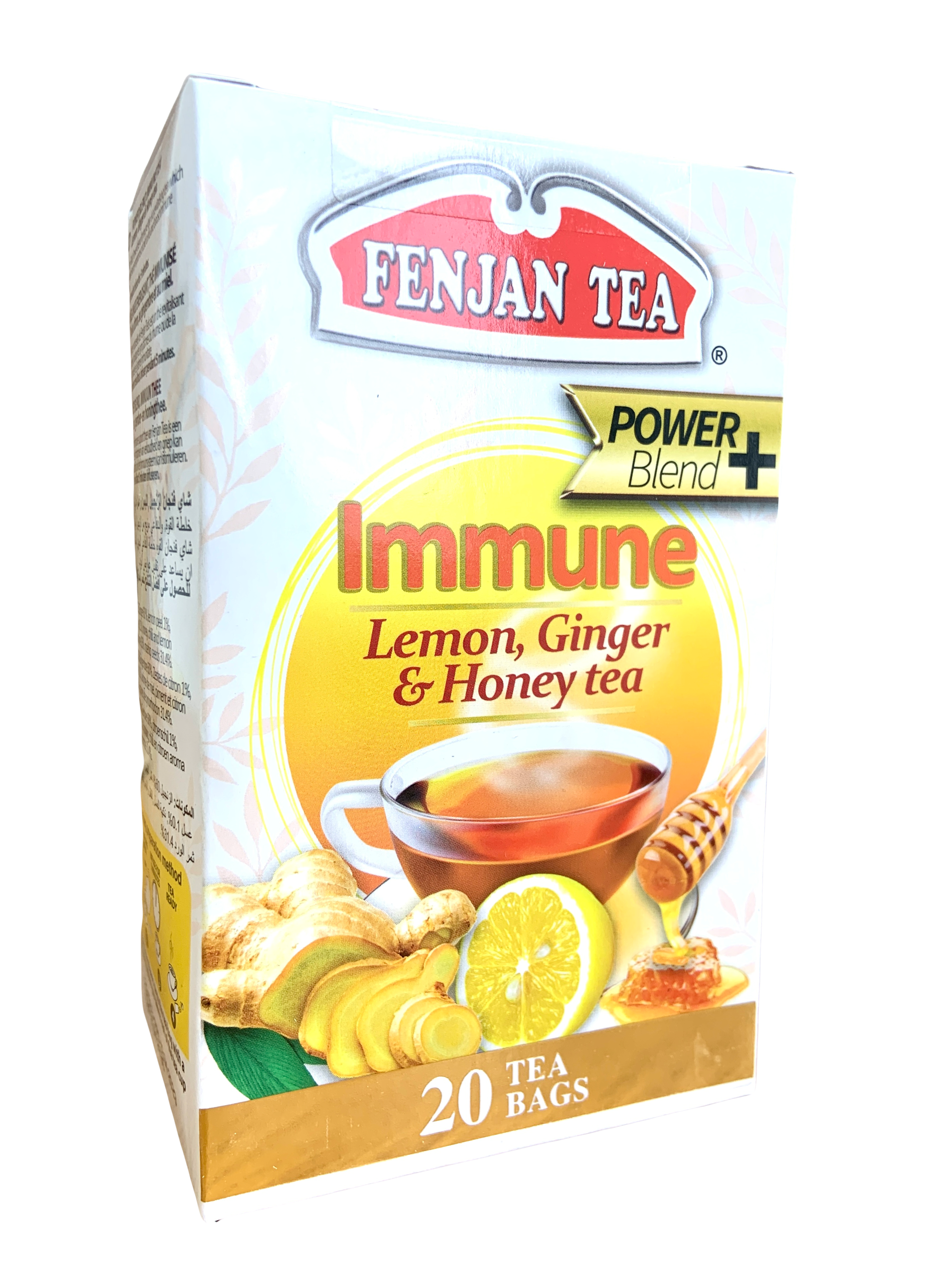 Fenjan Tea Power Blend Immune | Lemon, Ginger & Honey Tea 30g | 20 Tea Bags