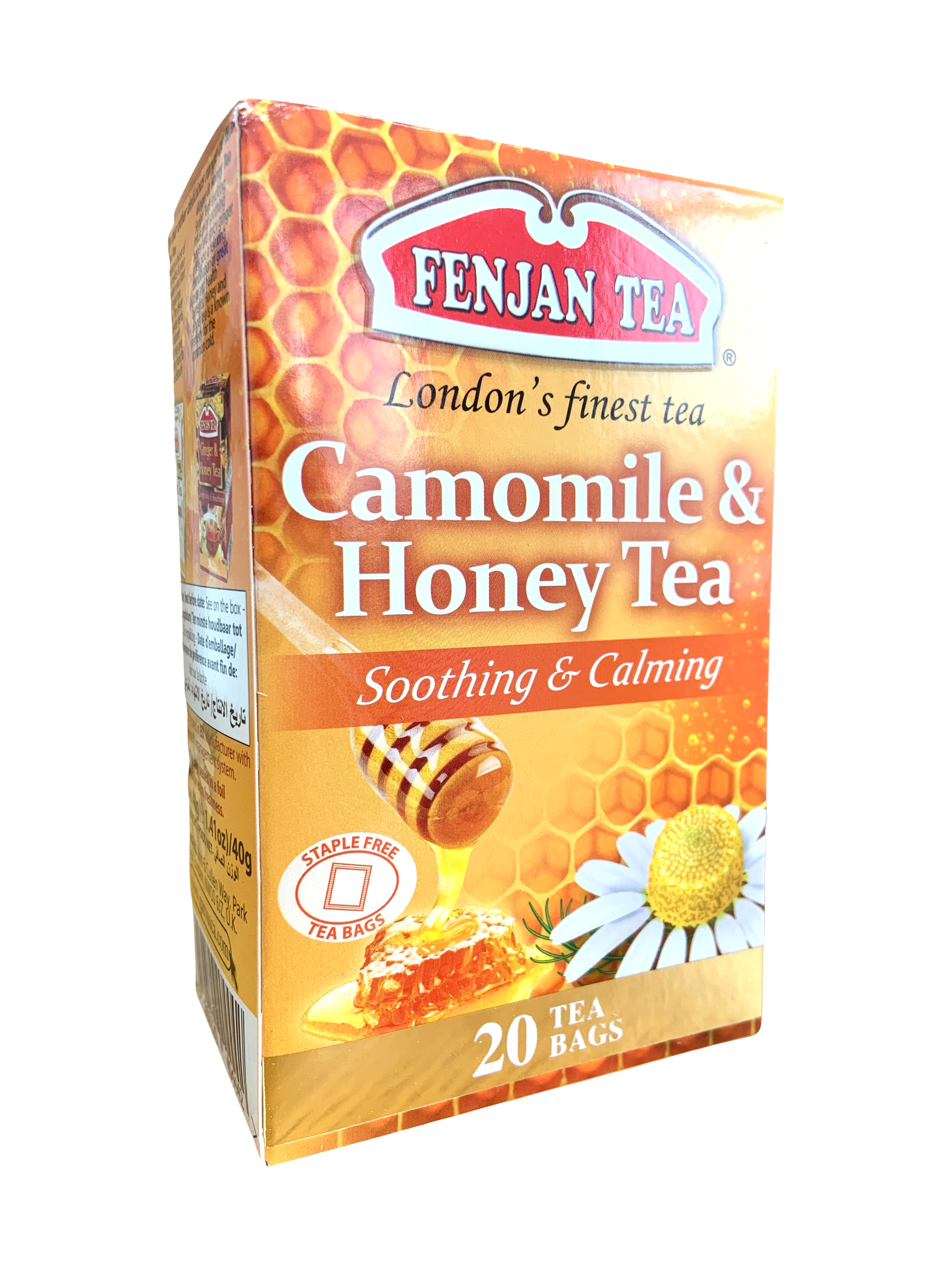 Fenjan Tea Camomile & Honey Tea 40g | Soothing & Calming | 20 Tea Bags