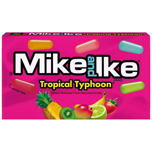 Mike and Ike Tropical Typhoon Chewy Tropical Fruit Flavoured Candy 22g