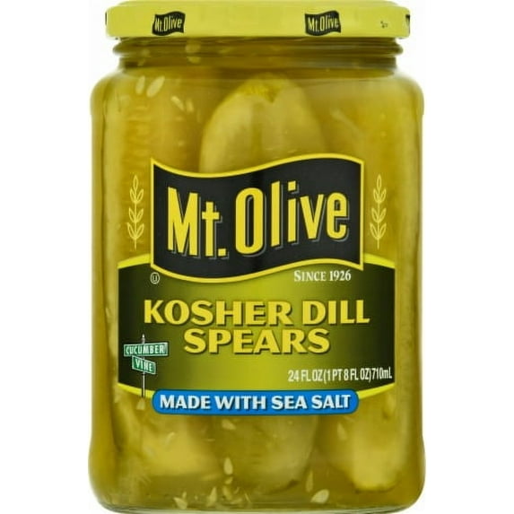 Mt. Olive Kosher Dill Spears made with Sea Salt  710ml (Best Before : 07 August 2026)