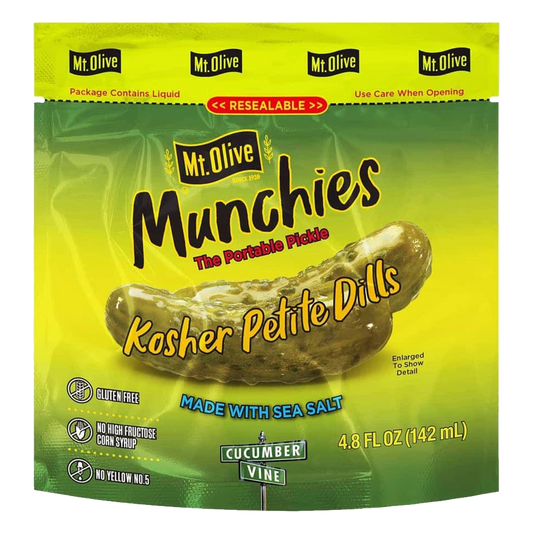 Mt. Olive Munchies Kosher Petite Dill Pouch 142ml (Best Before Nov 2025)