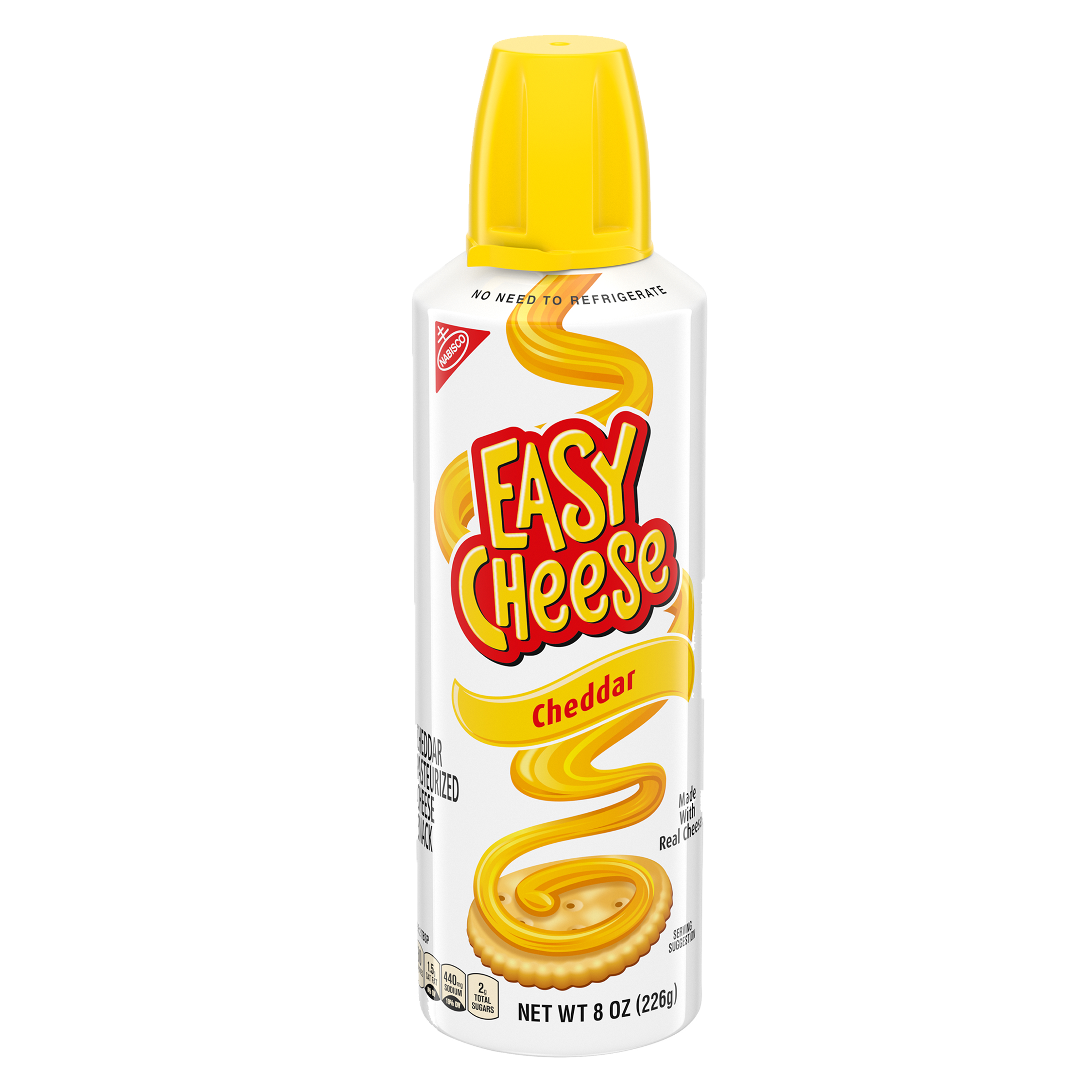 Nabisco Easy Cheese Cheddar Pasteurised Cheese Snack 226g (Best Before : June 2026)