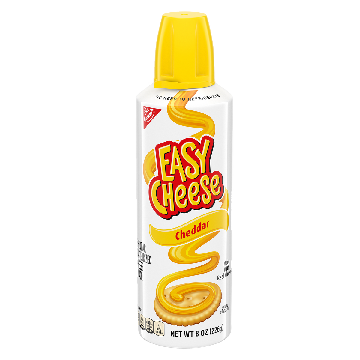 Nabisco Easy Cheese Cheddar Pasteurised Cheese Snack 226g (Best Before : June 2026)