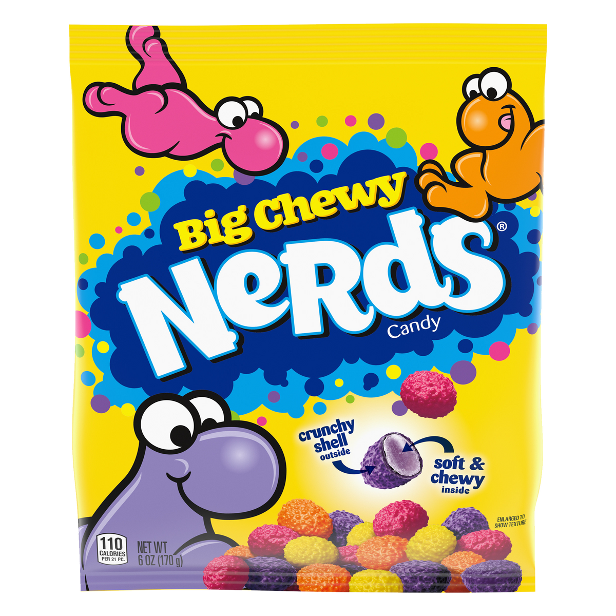 Nerds Big Chewy Candy Peg Bag 170g(Best Before Date January 2026)