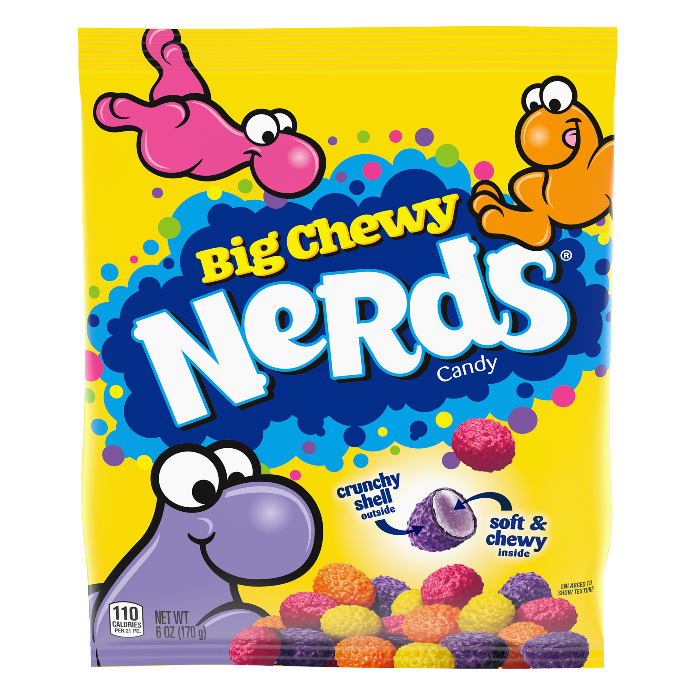 Nerds Big Chewy Candy Peg Bag 170g (Pack of 3) (Best Before Date:-28/01/2026)
