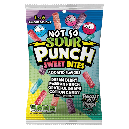 Sour Punch Not So Sour Sweet Bites Assorted Flavour 142g(Best Before Date 27/04/2026)