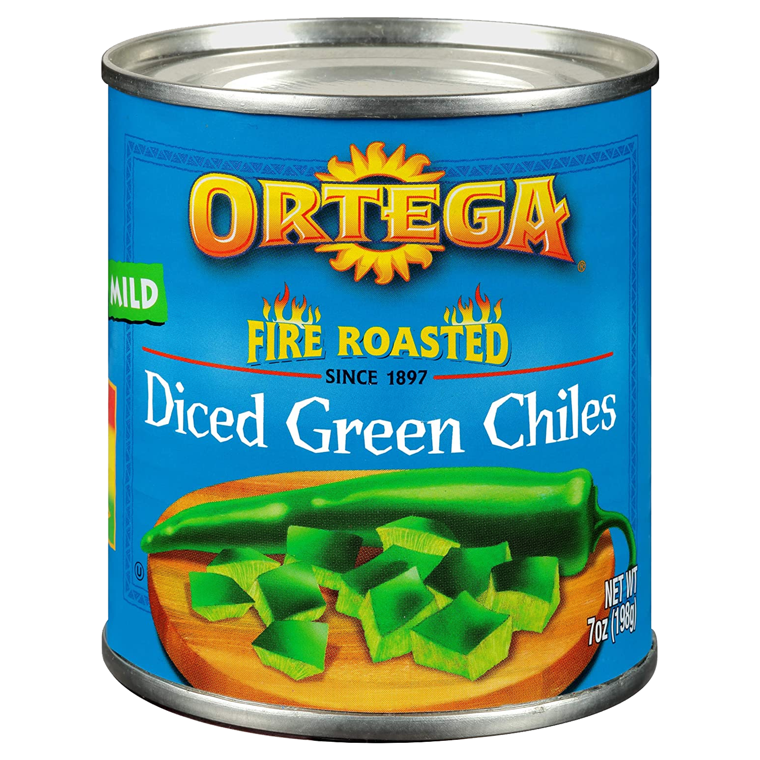 Ortega Fire Roasted Mild Diced Green Chiles 198g(Best Before Date 05/10/2025)