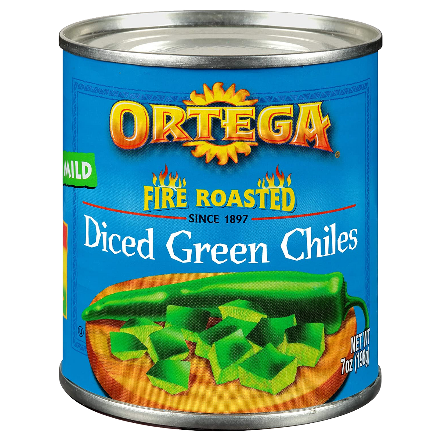 Ortega Fire Roasted Mild Diced Green Chiles 198g(Best Before Date 05/10/2025)