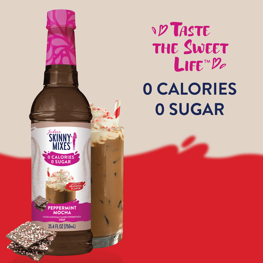 Skinny Sugar Free Peppermint Mocha Syrup 750ml (Best Before : 01 August 2026)
