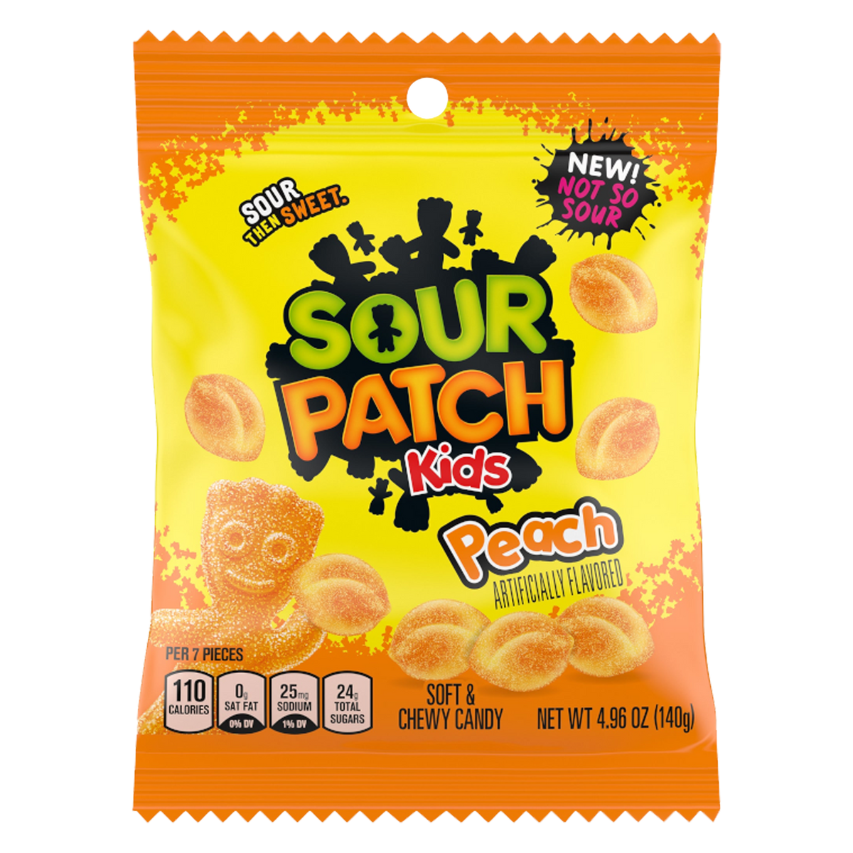 Sour Patch Kids Peach Soft & Chewy Candy Bag 102g (BBD 05/2025)